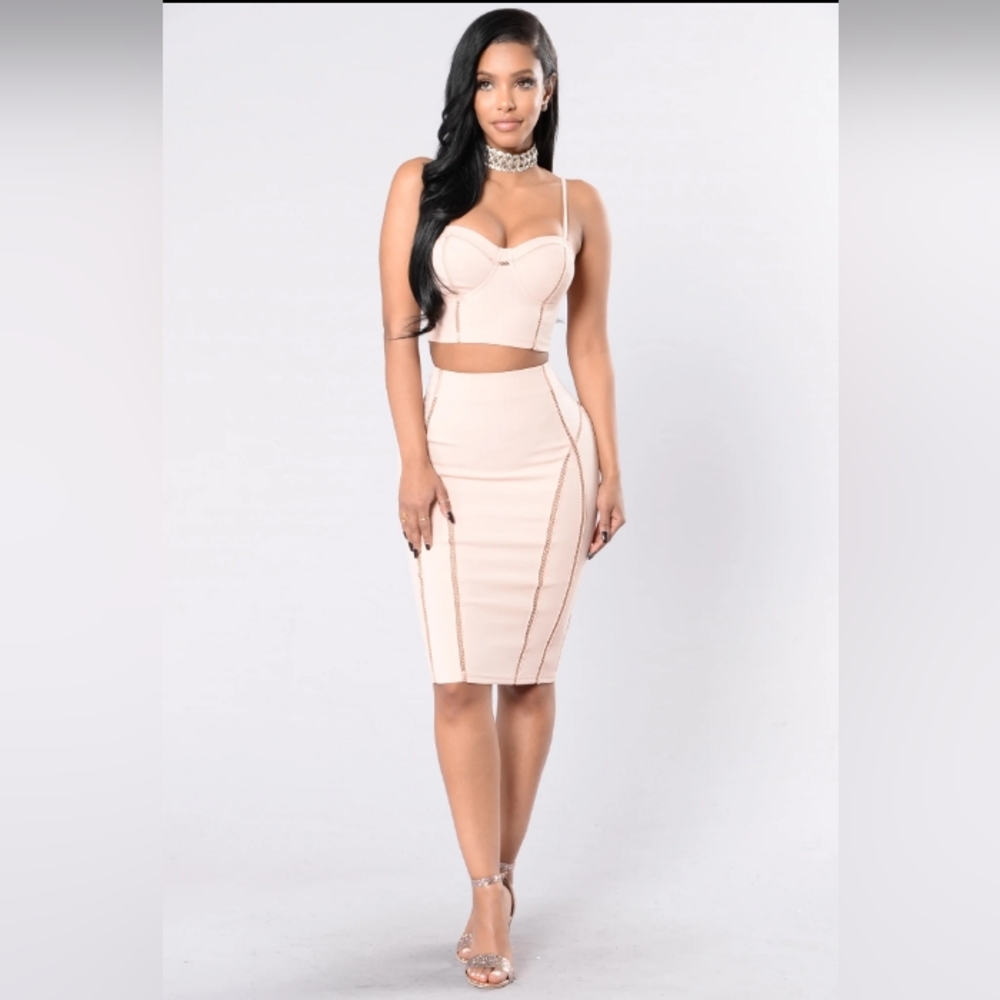 Fashion Nova Lg Blush Skirt Set